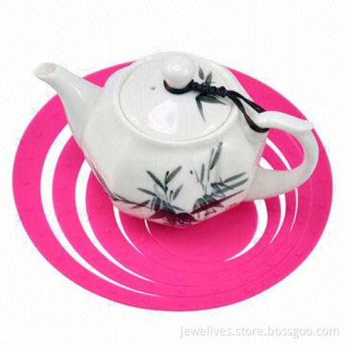 Heat-resistant round silicone mat